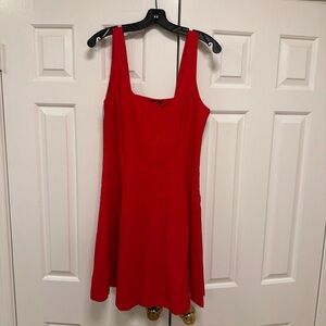 GAP Linen Blend A Line Mini Dress Red Size M Tall